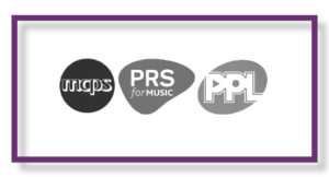 Image with MCPS PPL & PRS collection agency logos